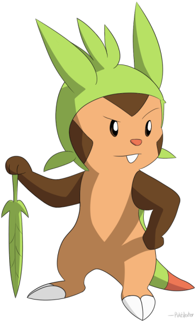 “ Day 10 ~ Draw Your Favourite Grass Type A Knight - Chespin (500x672), Png Download