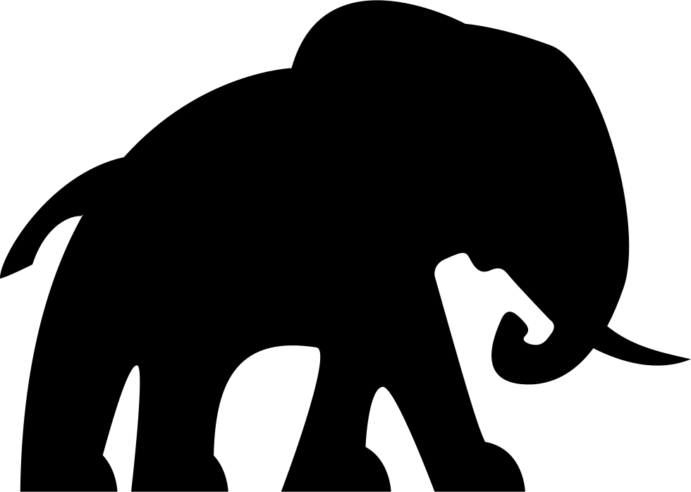Elephant Facing Right Comments - Elephant (980x698), Png Download
