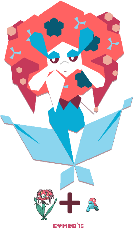 Florges Porygon Fusion (464x750), Png Download