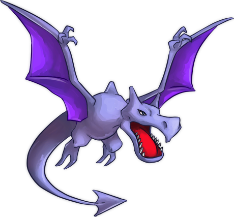 Pokemon Shiny-aerodactyl Is A Fictional Character Of (460x427), Png Download