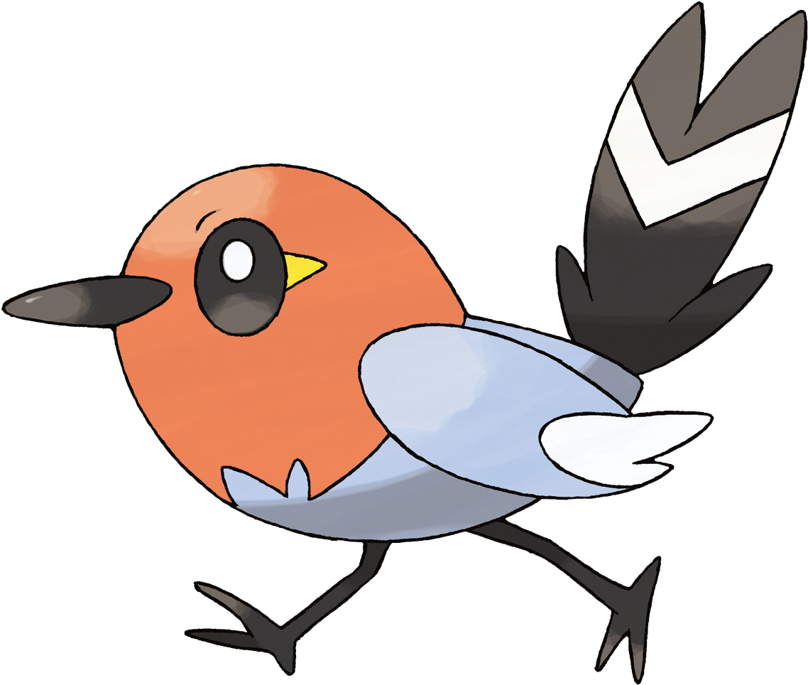 Fletchling - Fire Bird Pokemon (1137x1137), Png Download