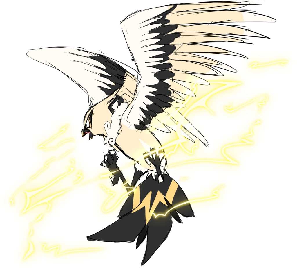 Some Fakemon Ghost Type Absol Electric/flying Type - Osprey (1024x963), Png Download