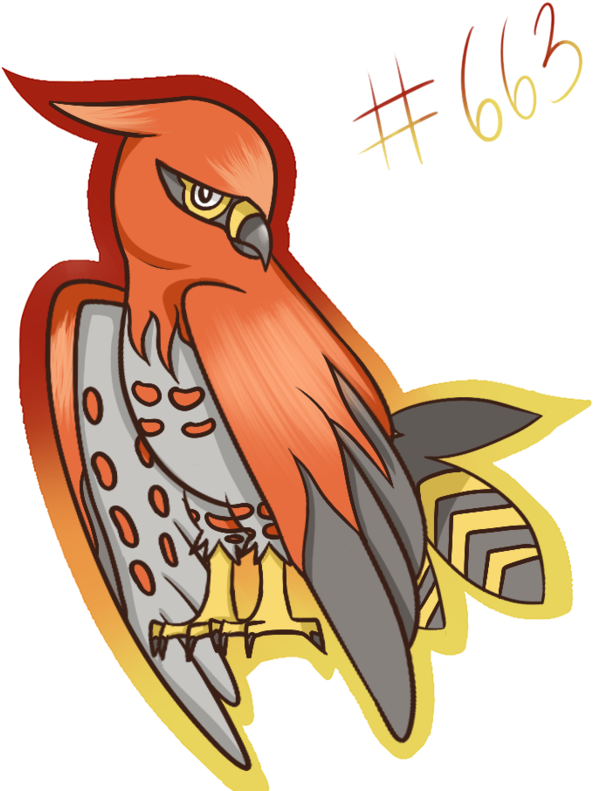 Talonflame - Illustration (894x894), Png Download