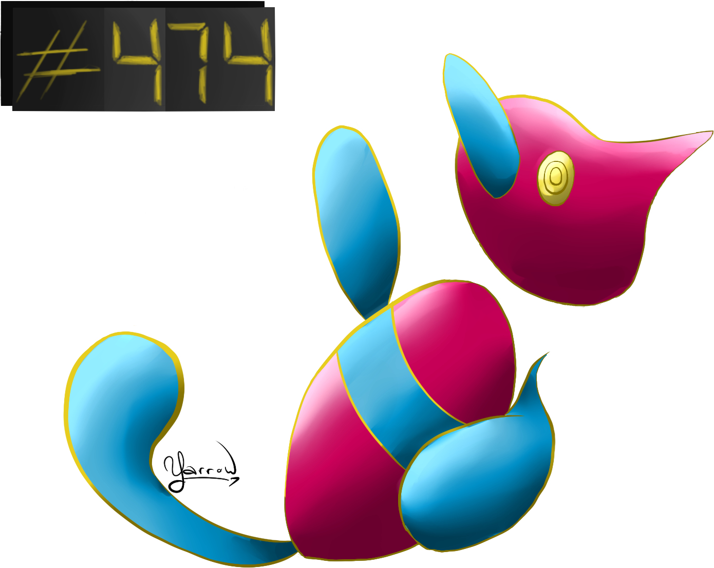 Porygon-z Par - Graphic Design (1500x1500), Png Download