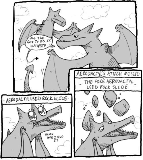 All Ive Got To D。ts Outspeed Aerodactyus Attacl Missed - Smogon Comics (498x559), Png Download