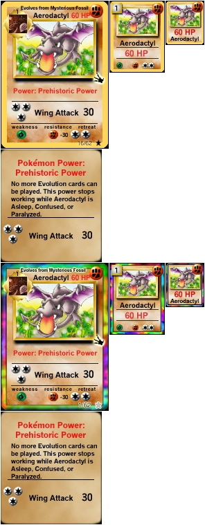 #142 Aerodactyl - Wizards Of The Coast Pokemon Fossil Rare Aerodactyl (296x759), Png Download