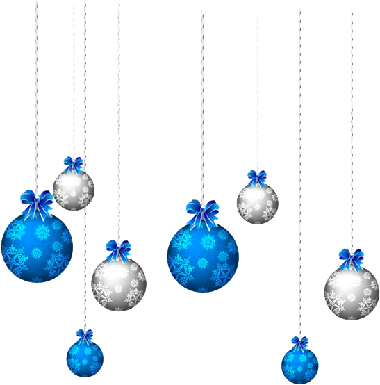 Christmas Balls Clipart - Christmas Blue Ball Png (564x561), Png Download