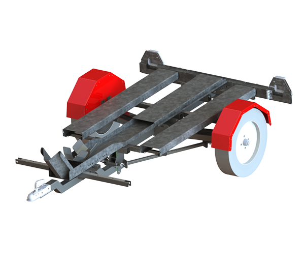 Folding Trailer For Heavy Duty Bikes - Remolque Para Moto Plegable (600x600), Png Download