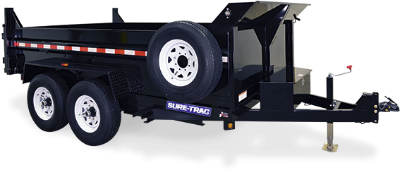 Sure-trac Hd Low Profile Dump Scissor Lift - Trailer (600x400), Png Download