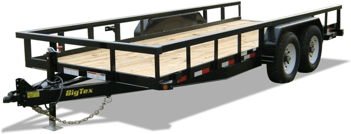 Big Tex 14pi 83" X 20 Hd Tandem Axle Pipe Top Utility - Big Tex Trailer (720x450), Png Download