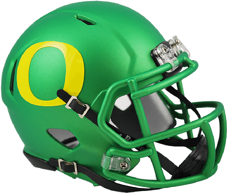 Oregon Apple Green Speed Mini Helmet - Oregon Ducks Football Helmet (475x403), Png Download