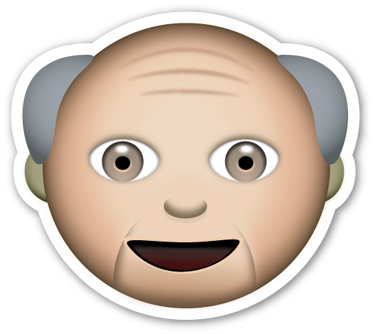 Older Man - Whatsapp Emoticon Old Man (525x470), Png Download