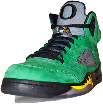 Air Jordan 5 Pe "oregon Football" - Nike Air Jordan V (600x401), Png Download