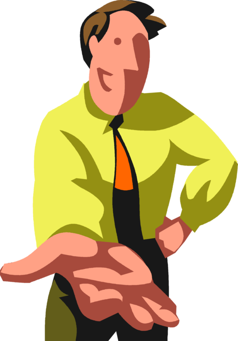 Vector Illustration Of Quid Pro Quo Businessman Looks - Vector Graphics (488x700), Png Download