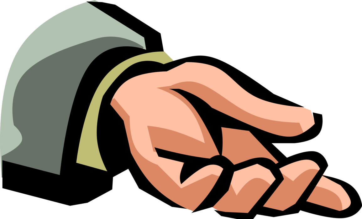 Download Vector Illustration Of Outstretched Hand Looking For - Vector ...