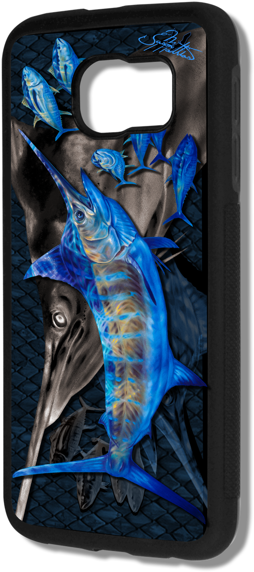 "samsung Galaxy S6 Fine Art Phone Case" By Artist Jason - Iphone 5 Lifeproof Faceplate Waterproof Blue Marlin (1280x1279), Png Download