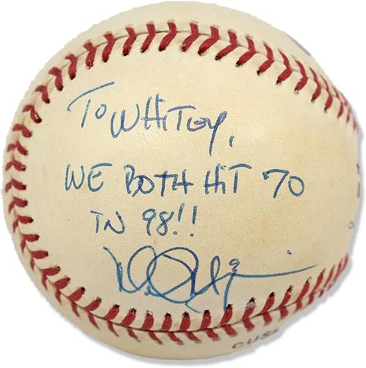 Darryl Strawberry Signed Baseball - Oal Da022268 (600x587), Png Download