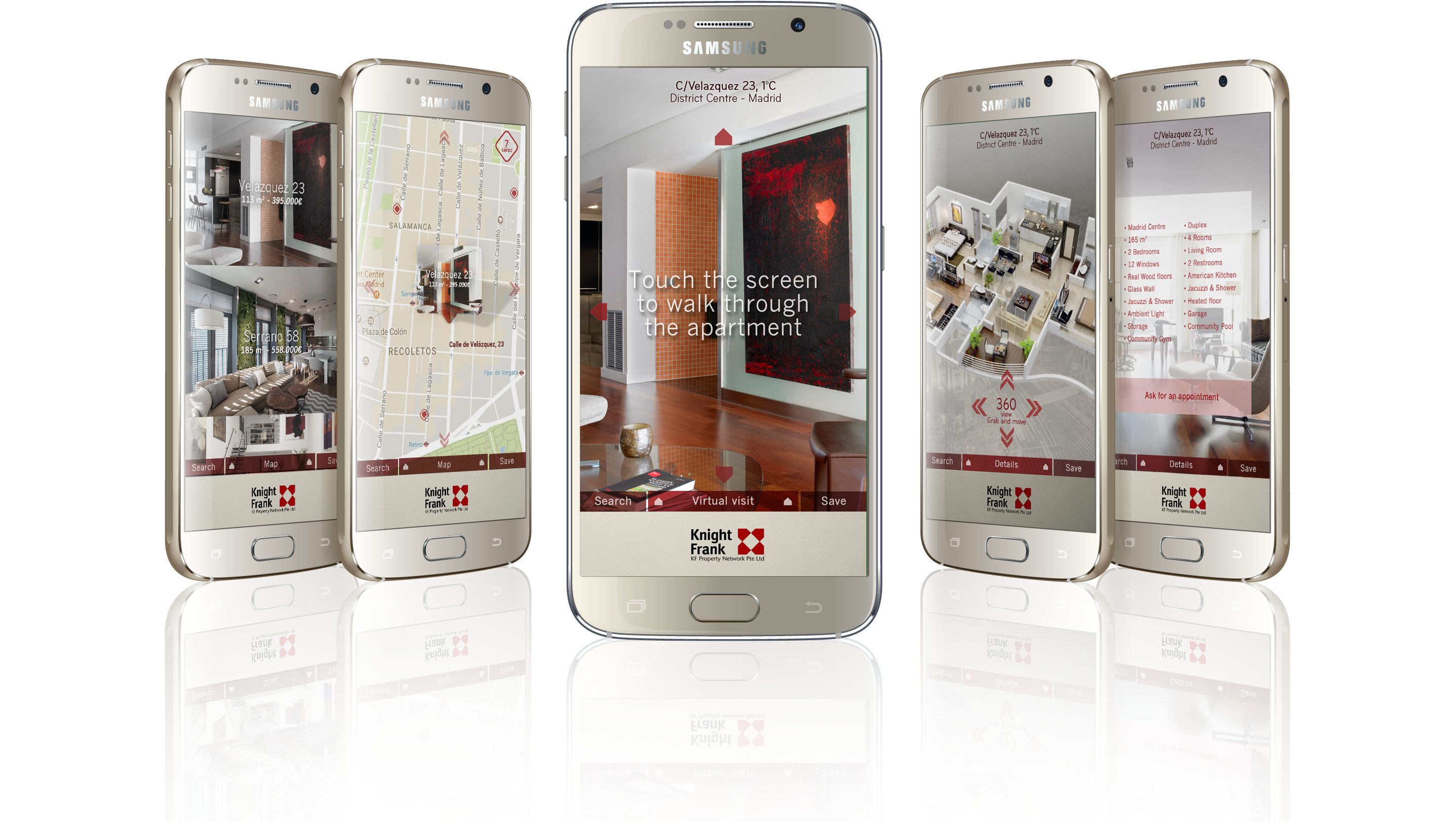 Galaxy S6 Reflection - Iphone (2874x1700), Png Download