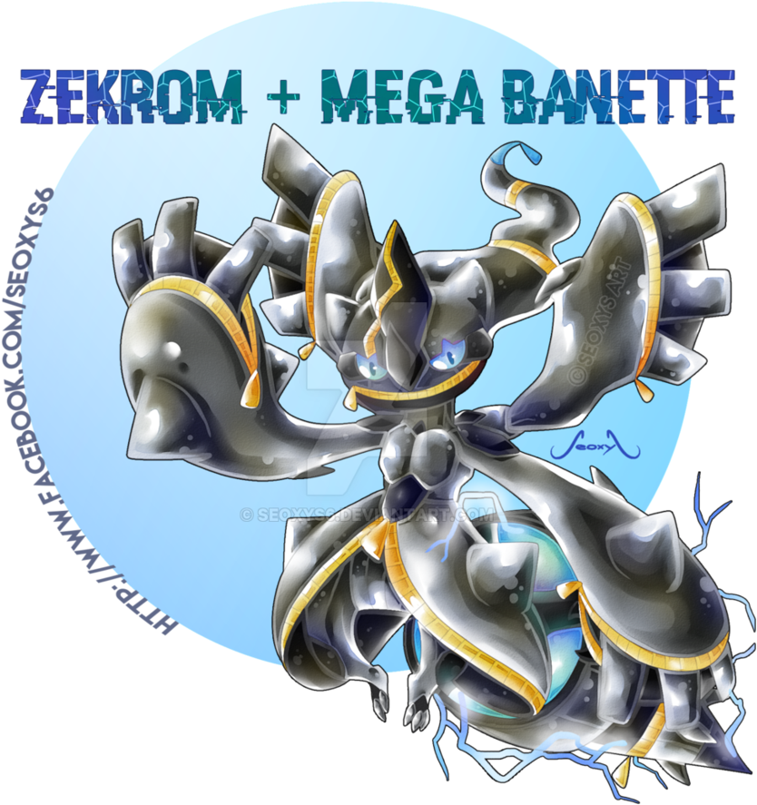 Zekrom X Mega Banette By Seoxys6 (875x913), Png Download