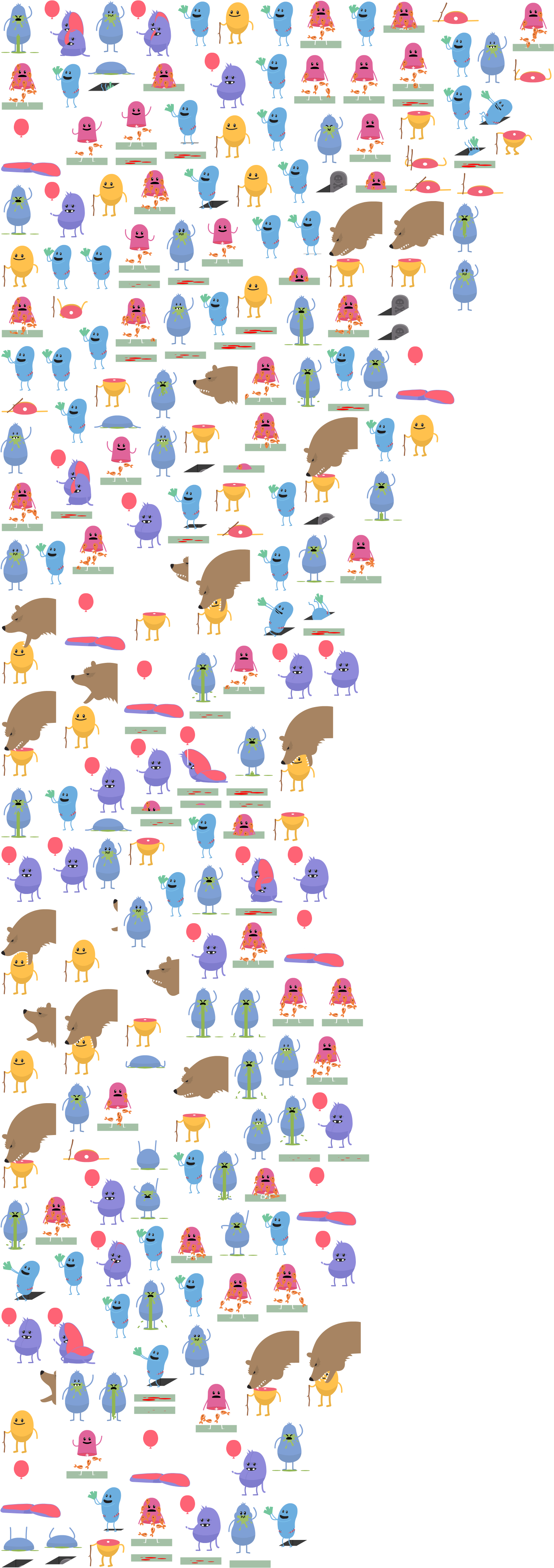 Click For Full Sized Image Map Characters - Game Dumb Ways To Die Character (1475x4096), Png Download