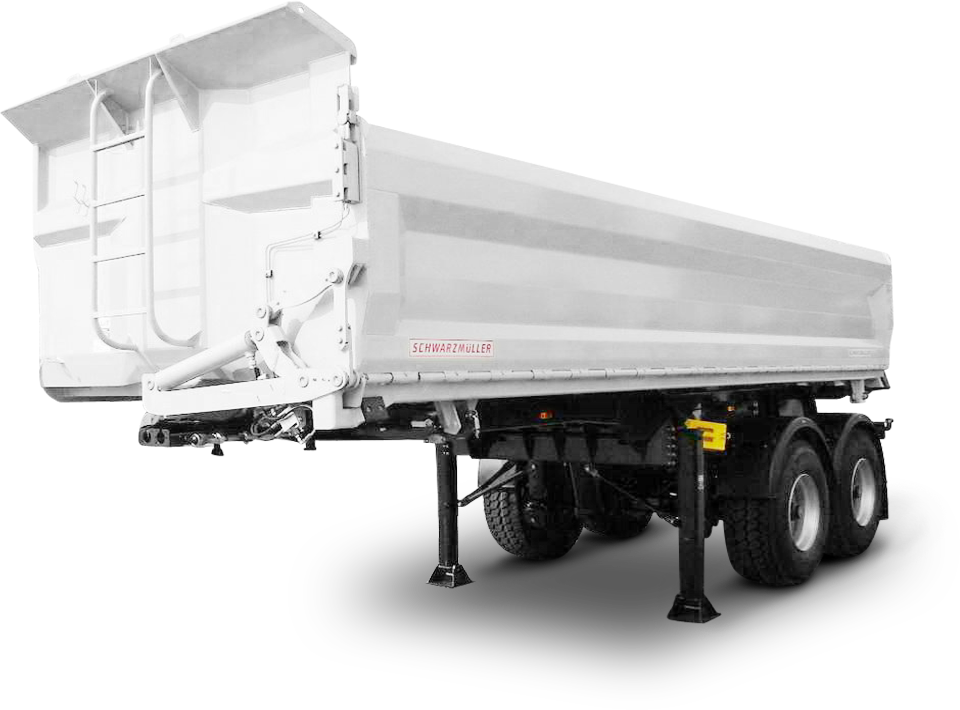 2 Axle 2 Way Tipper Semitrailer For Stone Block Transport - Trailer Truck (2820x1500), Png Download