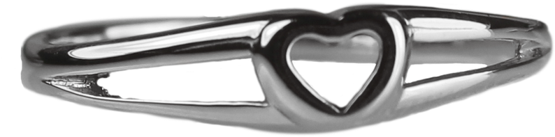 75mm Open Heart Ring - Silver (1252x1280), Png Download