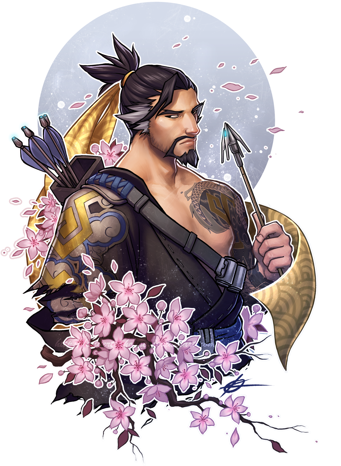 Tumblr - Overwatch Hanzo Fanart (1240x1754), Png Download