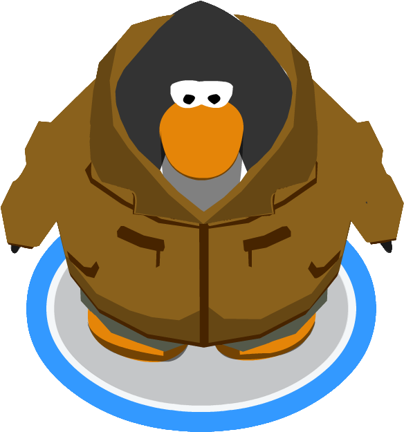 Leather Outdoors Jacket In Game - Club Penguin Ninja (610x635), Png Download