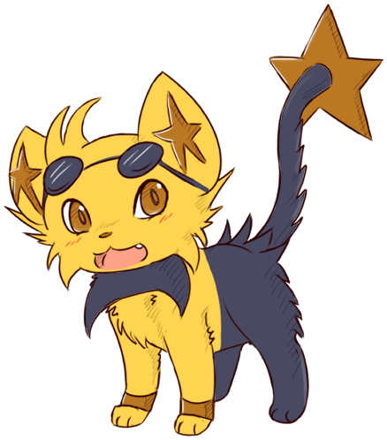 I Was Debating Between Skitty And Shinx, But I Went - Cartoon (450x505), Png Download