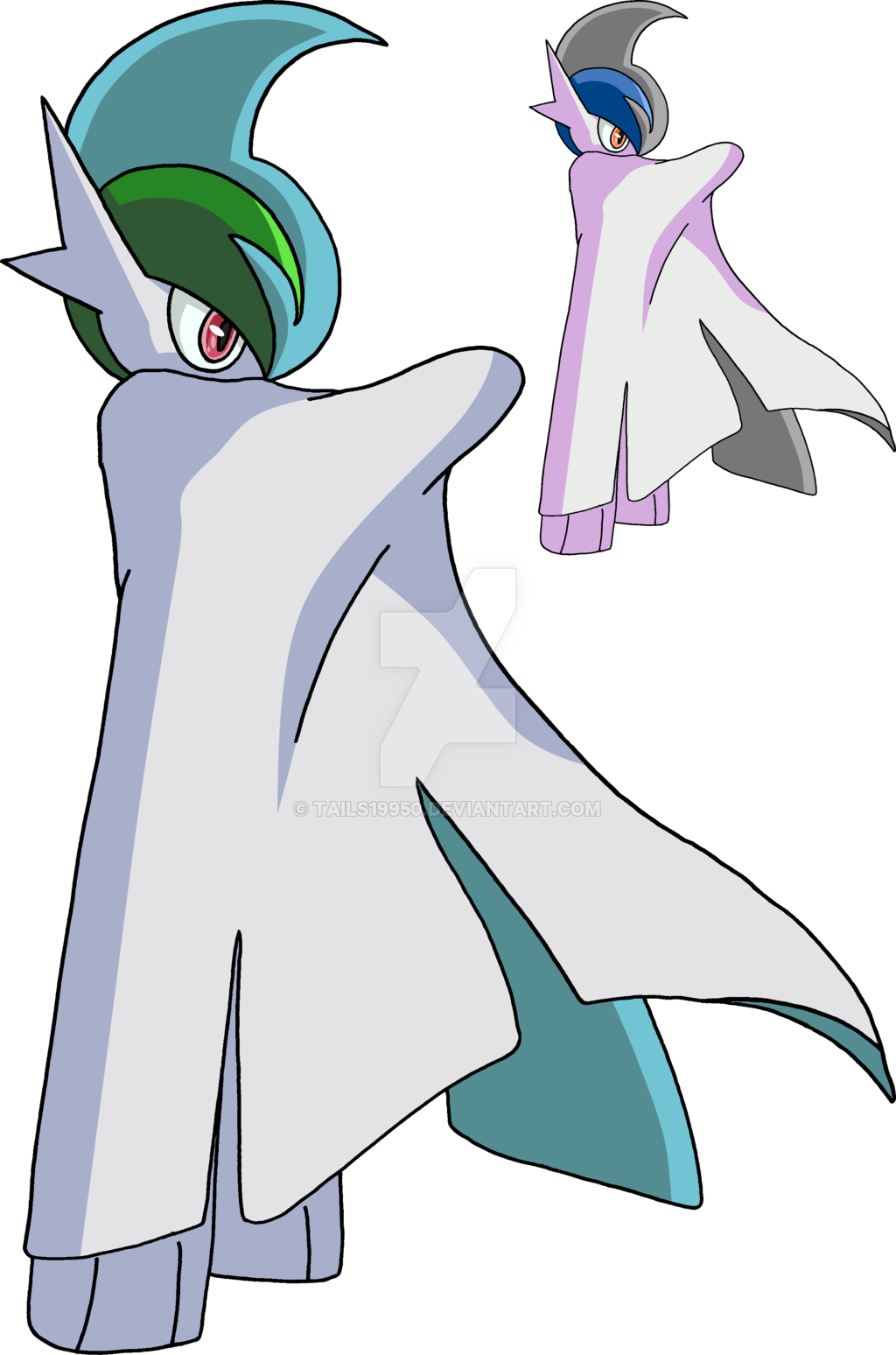 Mega Gallade Anime (1024x1548), Png Download