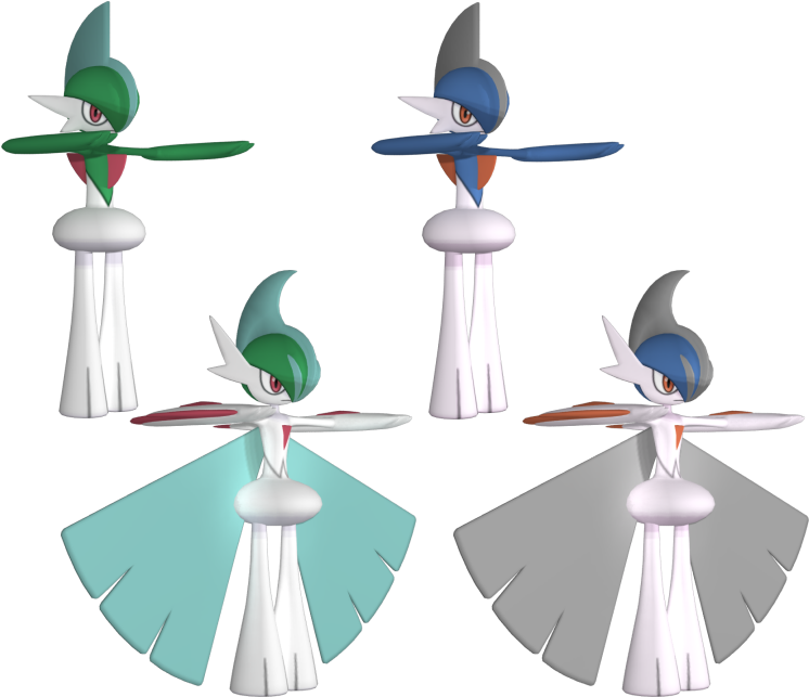 Download Zip Archive - Pokemon Gallade Model (750x650), Png Download