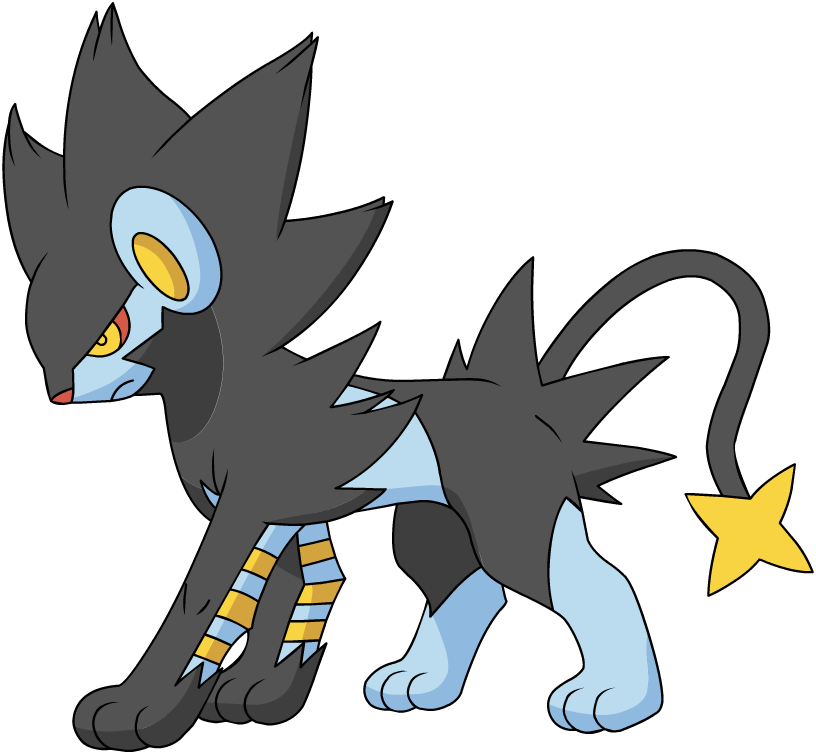 You Get Shinx Very Early In The Game So A Luxray Is - Pokemon Luxray (816x754), Png Download