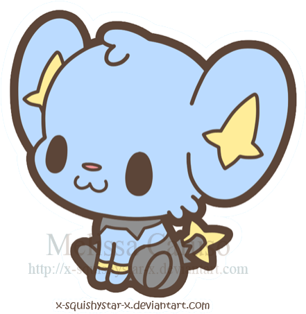 Squishy Shinx By X Squishystar X On Deviantart - Shinx Cute Gif (450x452), Png Download