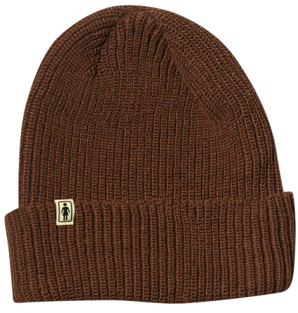 Girl Beanie Og Fold Brown Numero 4 Skateshop - Beanie (560x445), Png Download