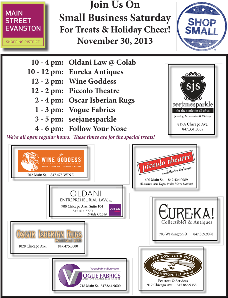 Small Business Saturday Event, November 30th Oldani - Portable Network Graphics (800x1046), Png Download