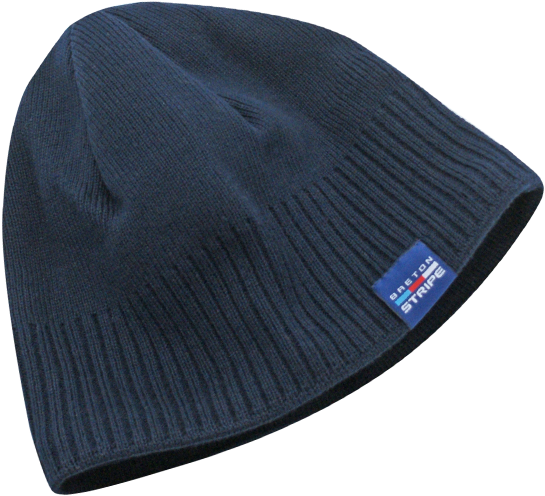 Striped Bonnet With Fleece Lining - Beanie (560x781), Png Download