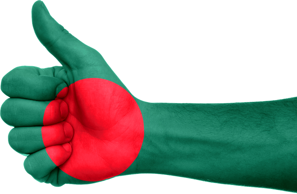 Indo-bangla Talks 2017 Daunting Task Ahead For Hasina - Bangladesh Hand Flag (696x455), Png Download