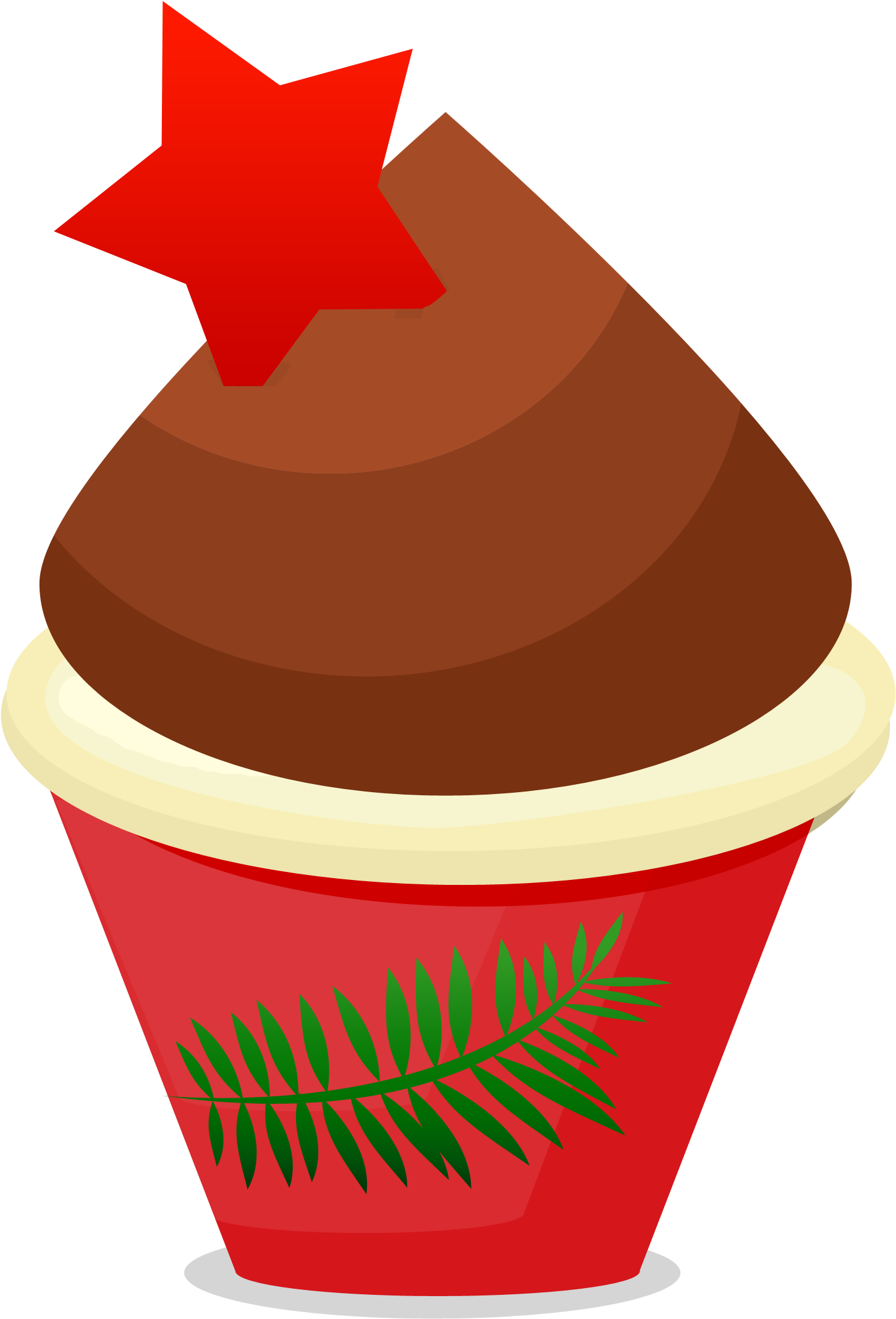 Cupcake Clipart Transparent Png - Christmas Cupcakes Clipart Png (1524x2187), Png Download