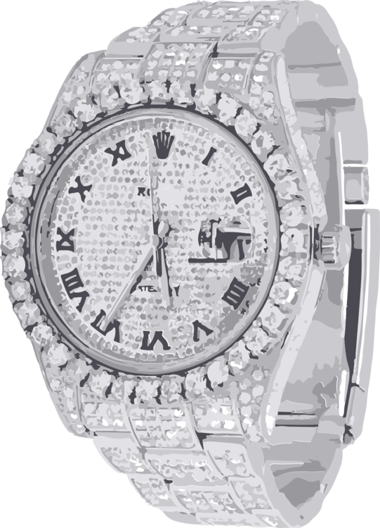 Rolex Datejust Watch Rolex Day-date Diamond - Rolex Datejust Iced Out (541x750), Png Download