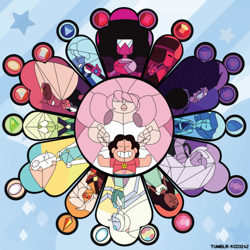 Stained Glass Gem Mural 💎 - Steven Universe Poster Season 5 (500x500), Png Download