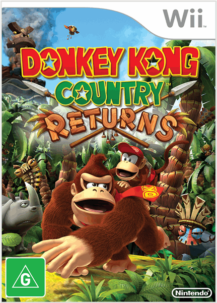 Donkey Kong Country Returns Selects Nintendo Wii (600x600), Png Download