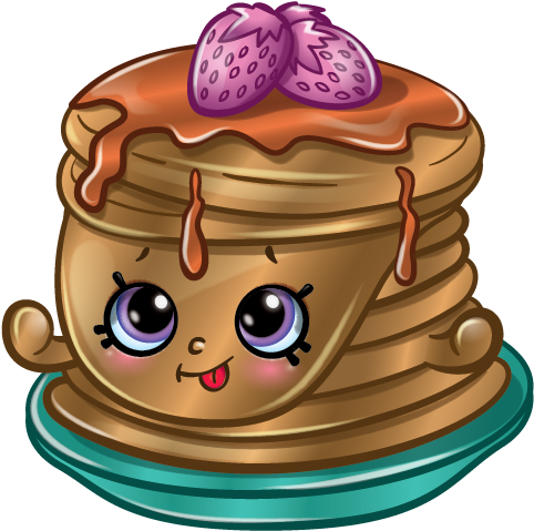 Berry Sweet Pancakes Art - Pintados Dibujos De Shopkins (577x496), Png Download