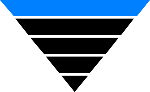 Inverted Pyramid - Upside Down Pyramid Png (600x368), Png Download