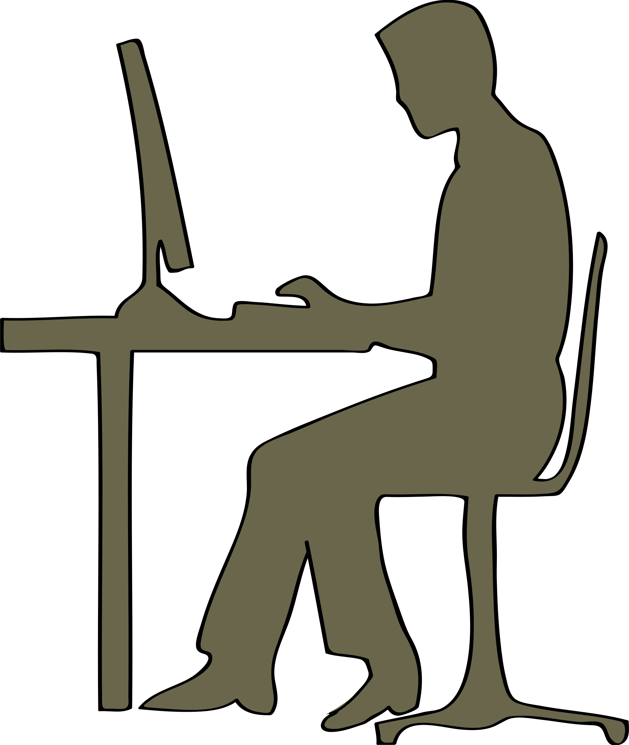 Big Image - Man On Computer Png (2028x2400), Png Download