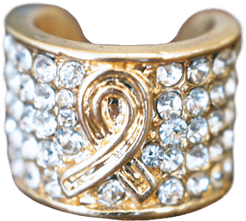 Gold Ribbon Stethoscope Charm - Gold (528x528), Png Download