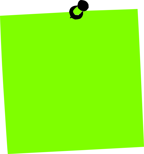How To Set Use Post It Note Green Clipart (564x600), Png Download