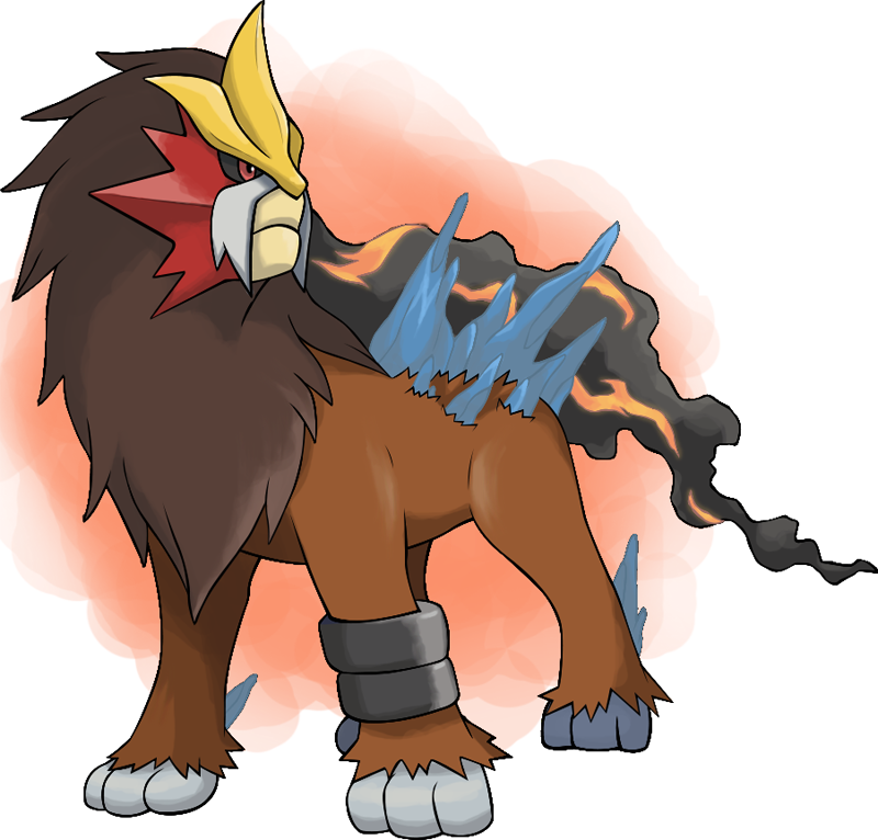 Mega Entei Frost Pokédex - Mega Entei The Pokemon (800x766), Png Download