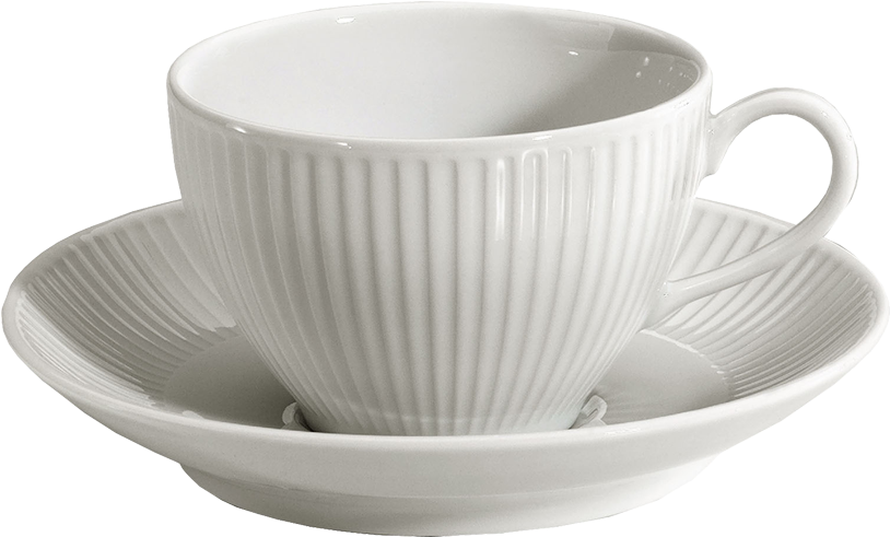 Pillivuyt Plisse - Breakfast Saucer 16cm Saucer Porcelain (922x1024), Png Download