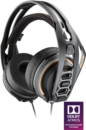 Rig 400 Pro Hc - Plantronics Rig 400 Over-ear Headset - Black (314x459), Png Download