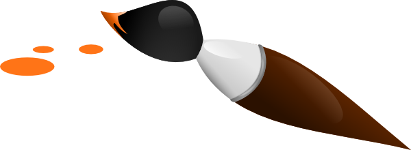 Paintbrush Artist Paint Brush Clip Art Free Clipart - Computer Paintbrush Art Clipart (600x220), Png Download